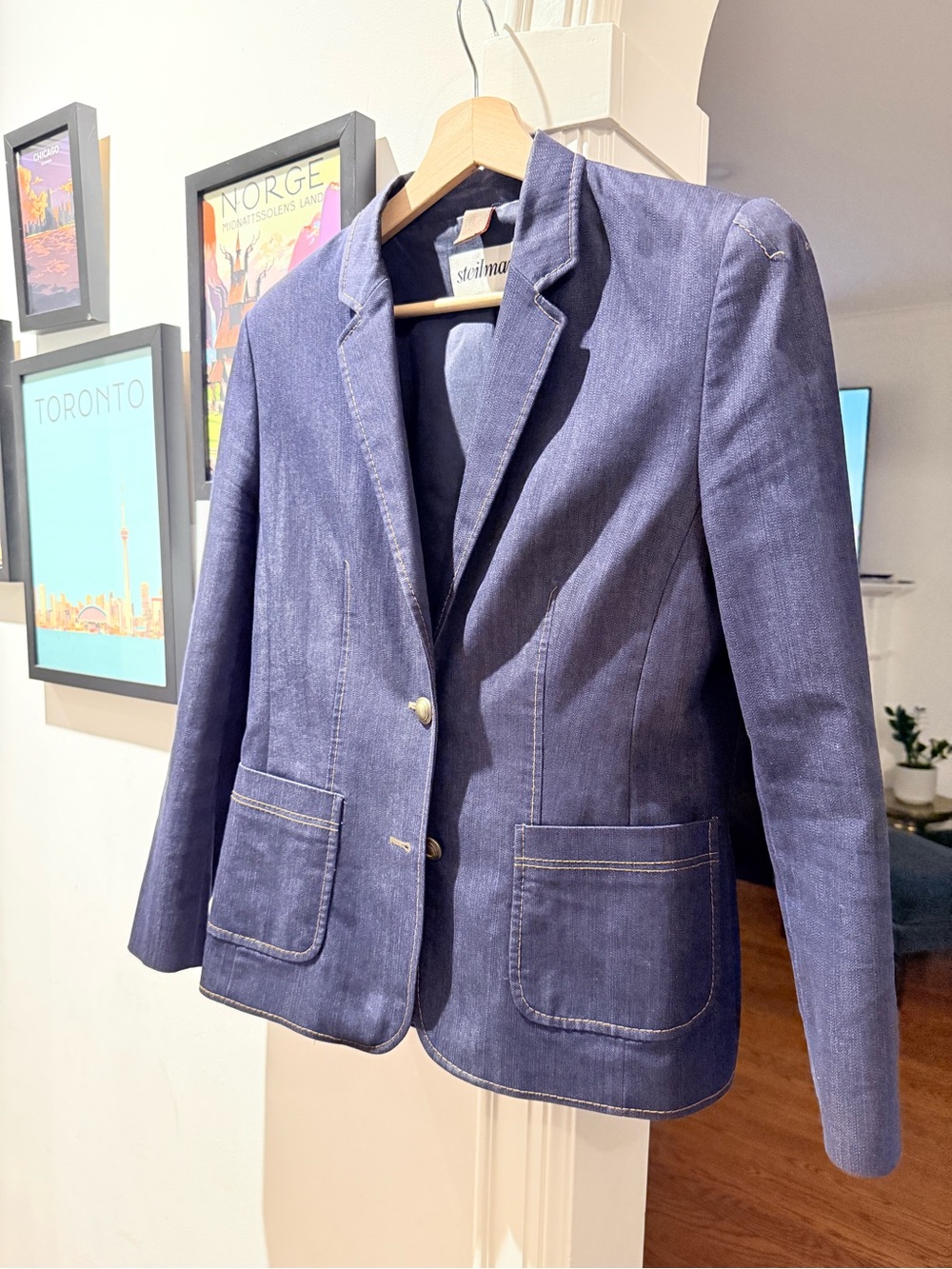 Steilmann Navy Denim-Style Women's Blazer